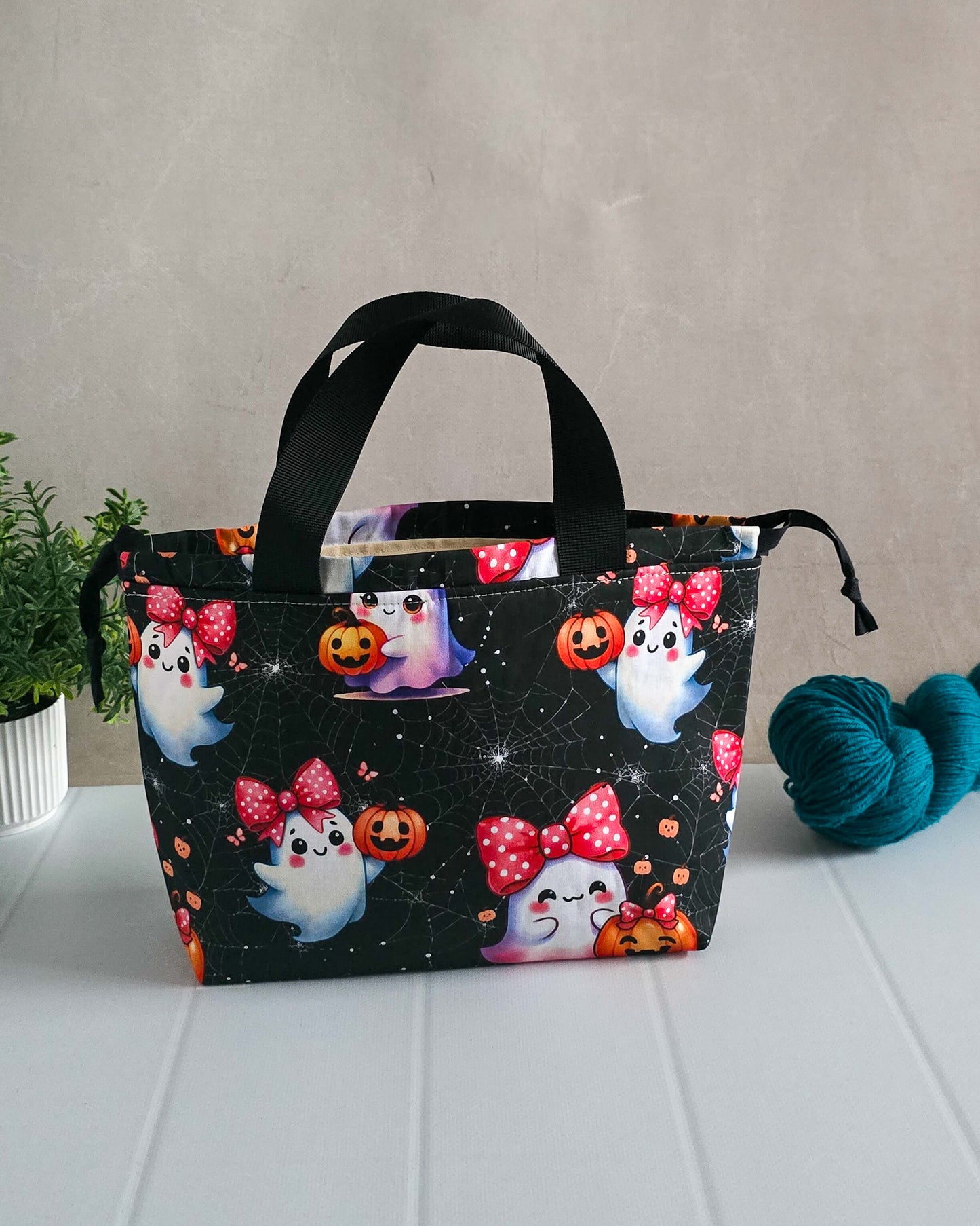 Halloween Projekttaschen – Süße Geister