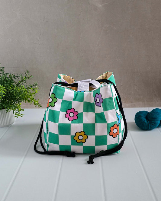 Aska Bag - Daisy Dream - Japanische Reistasche für Strickzeug