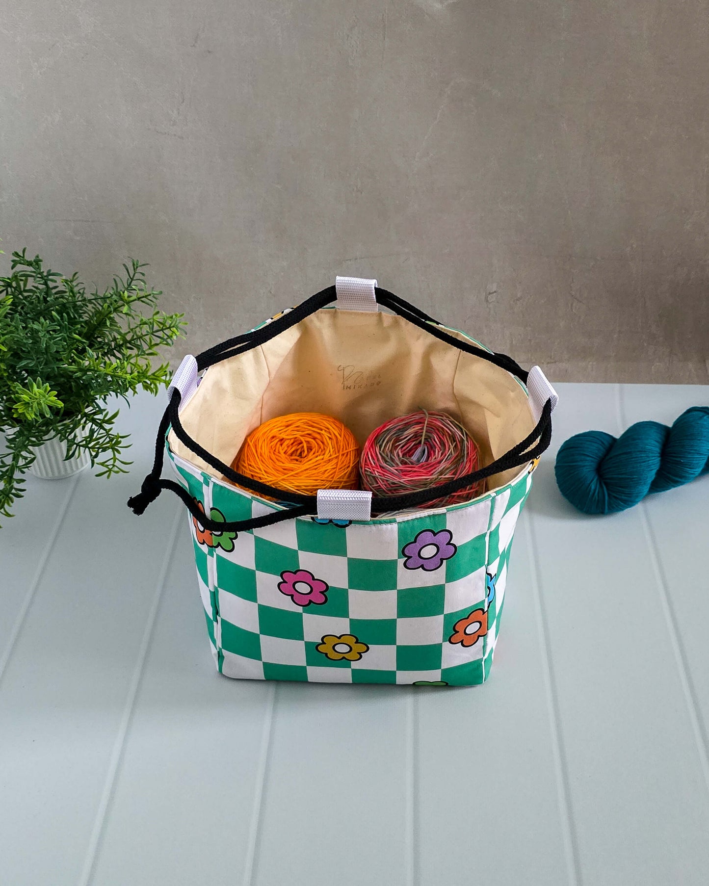 Aska Bag - Daisy Dream - Japanische Reistasche für Strickzeug