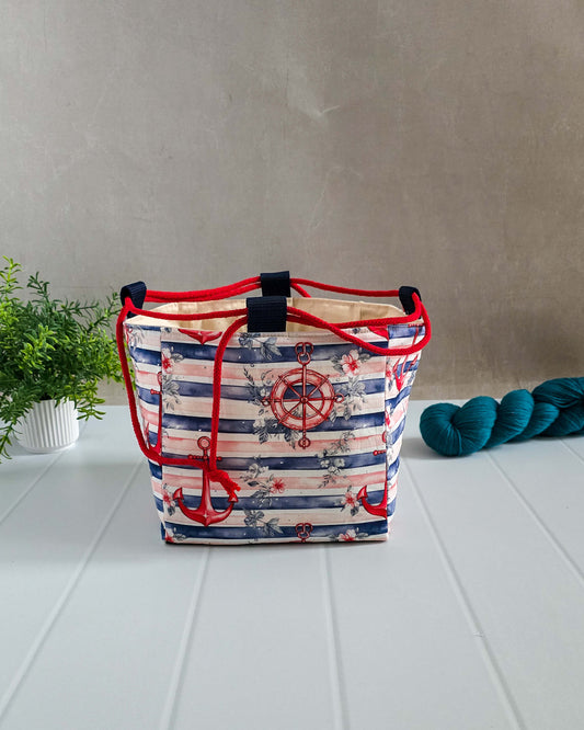 Aska Bag – Nautical Breeze - Projekttasche für Stricken