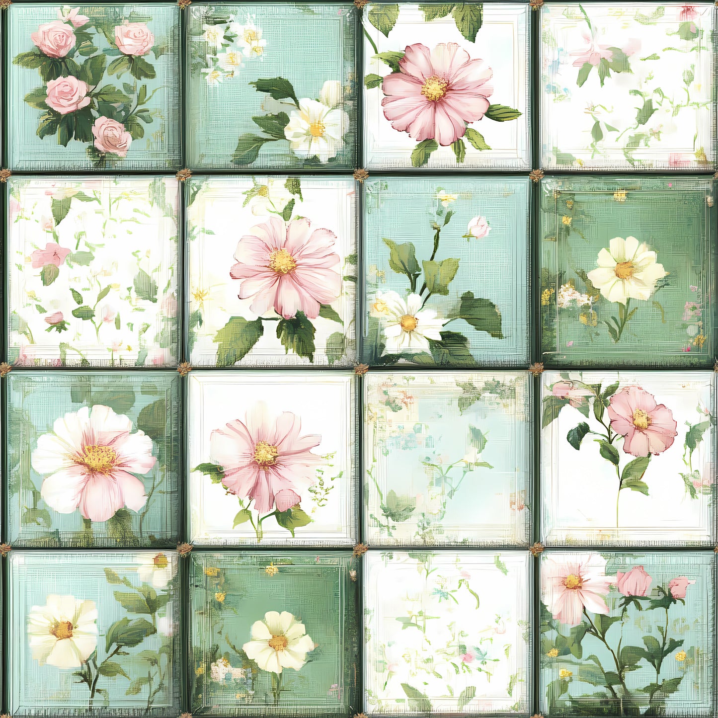 Baumwollstoff Botanica Tiles - Vorbestellung