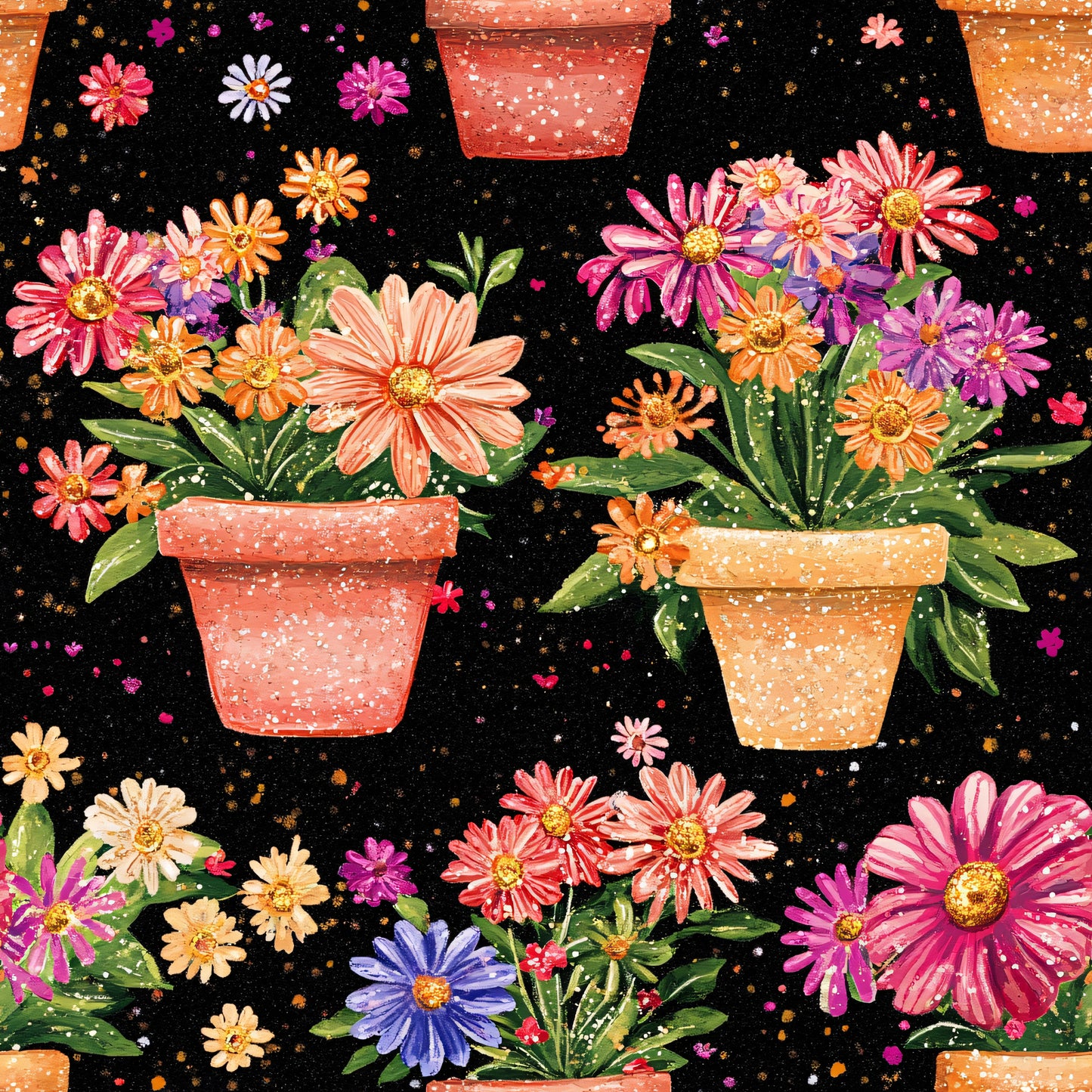 Baumwollstoff Blumentopfzauber - Vorbestellung
