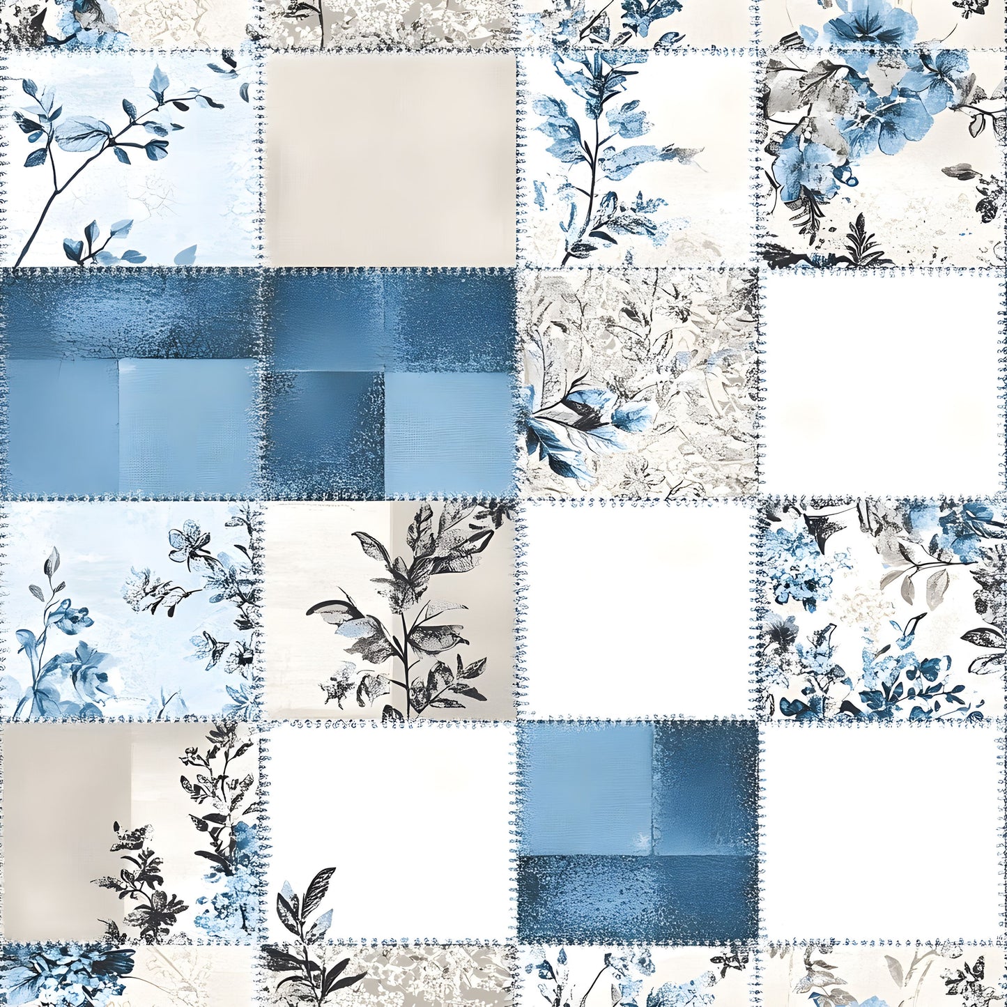 Baumwollstoff Blue Belle Patch - Vorbestellung