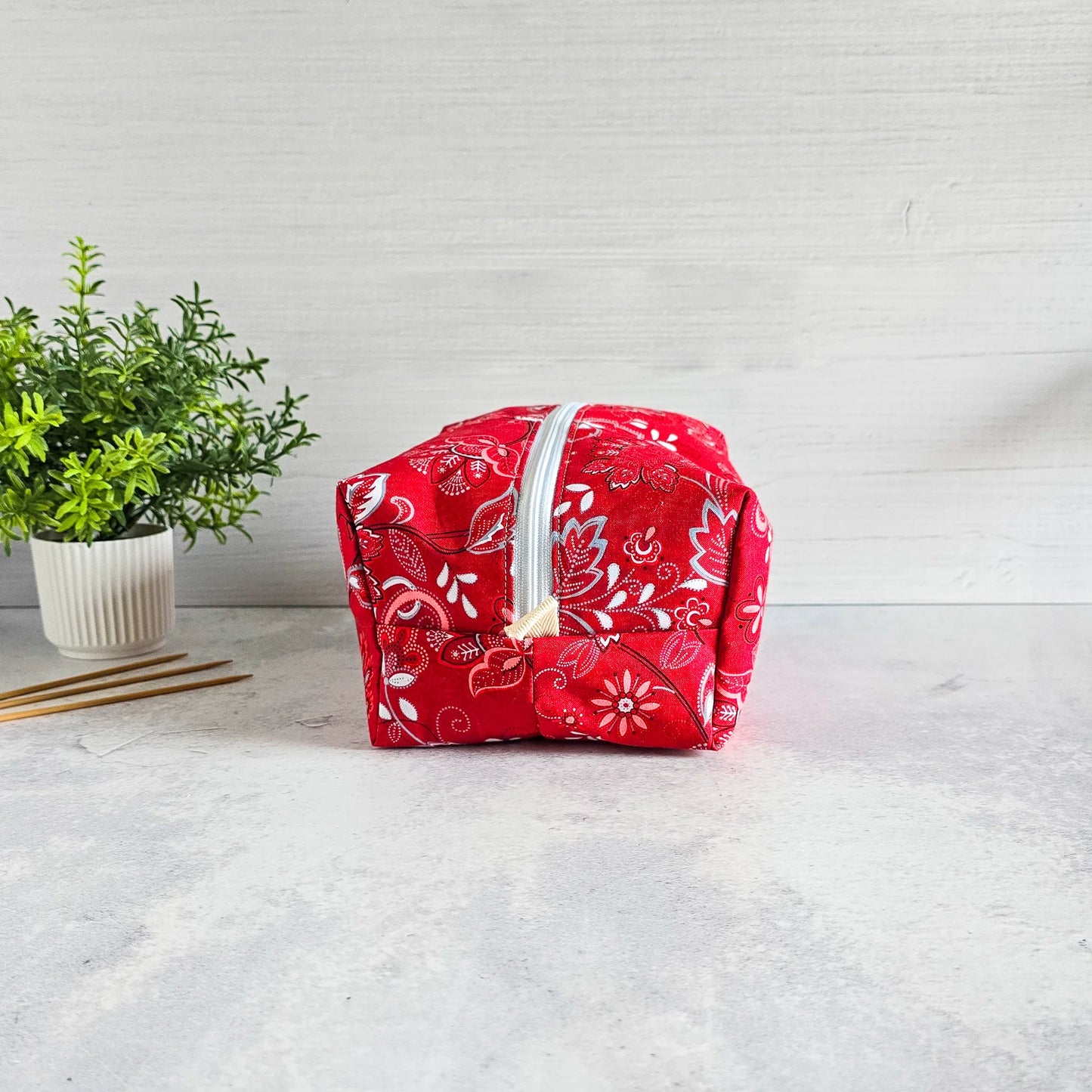 Rot Grau - Boxy Bag Größe M