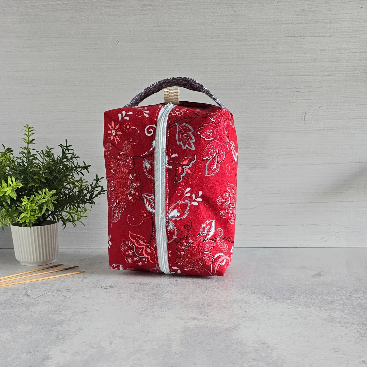 Rot Grau - Boxy Bag Größe M