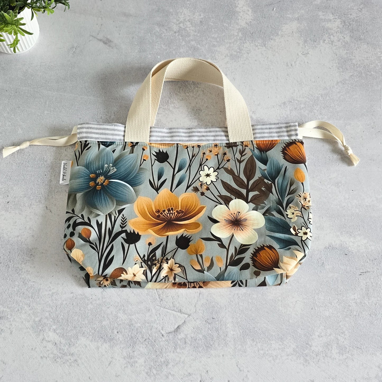 Projekttasche Größe S | Field Bag | Motiv: Cottage Core Wildflowers