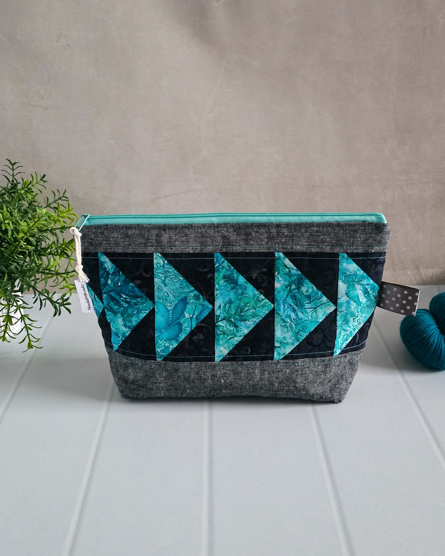 Flying Teal – Nadelmikado Classic Projekttasche S
