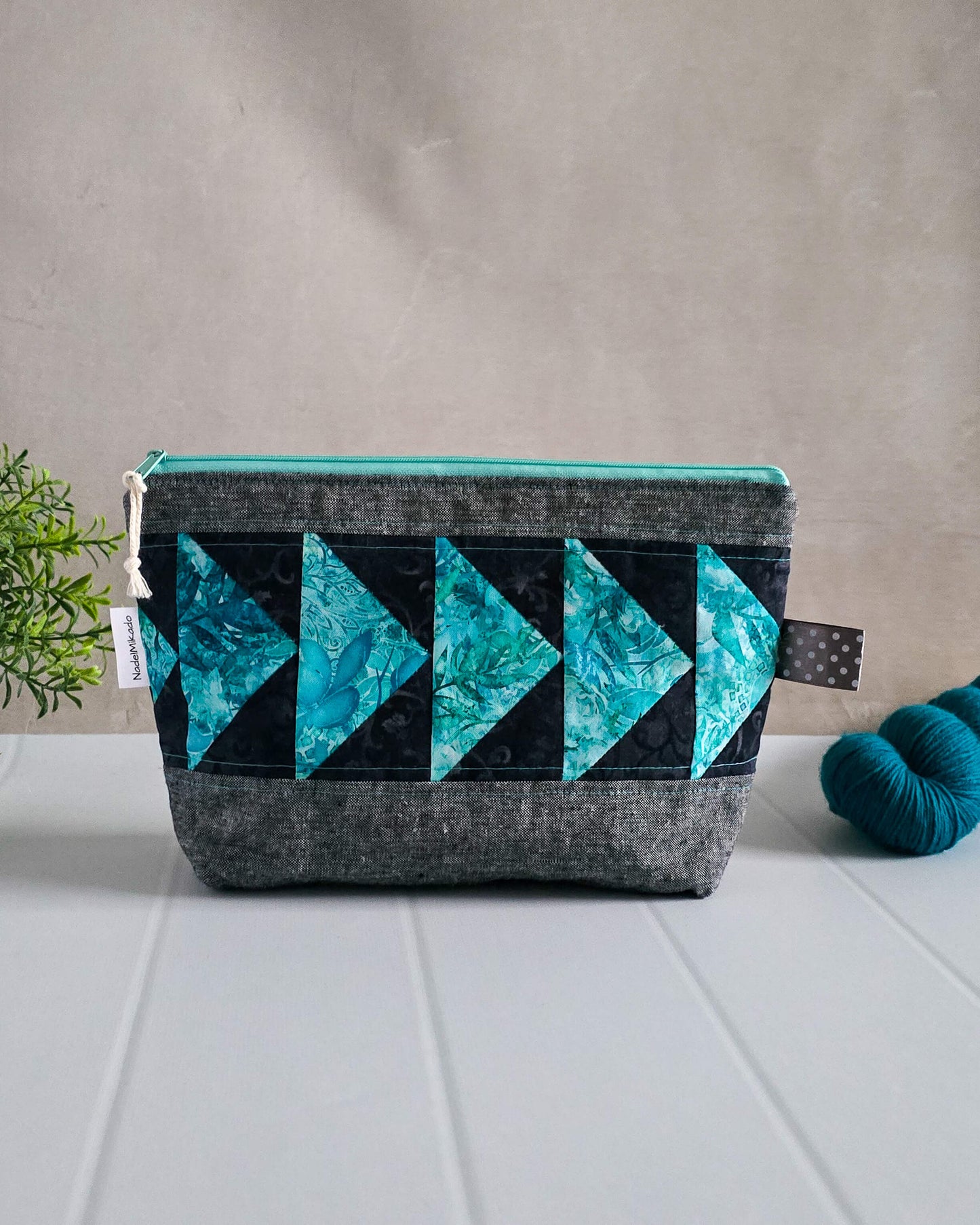 Flying Teal – Nadelmikado Classic Projekttasche S