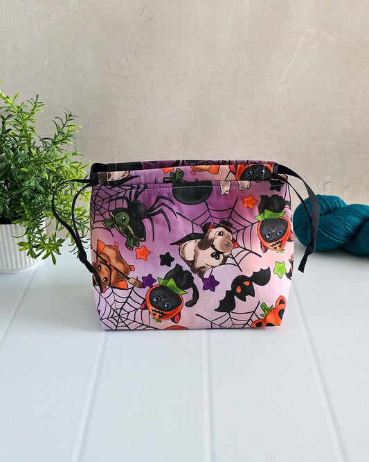 Projekttasche Spooky Pets – Hunde & Katzen im Halloween-Look