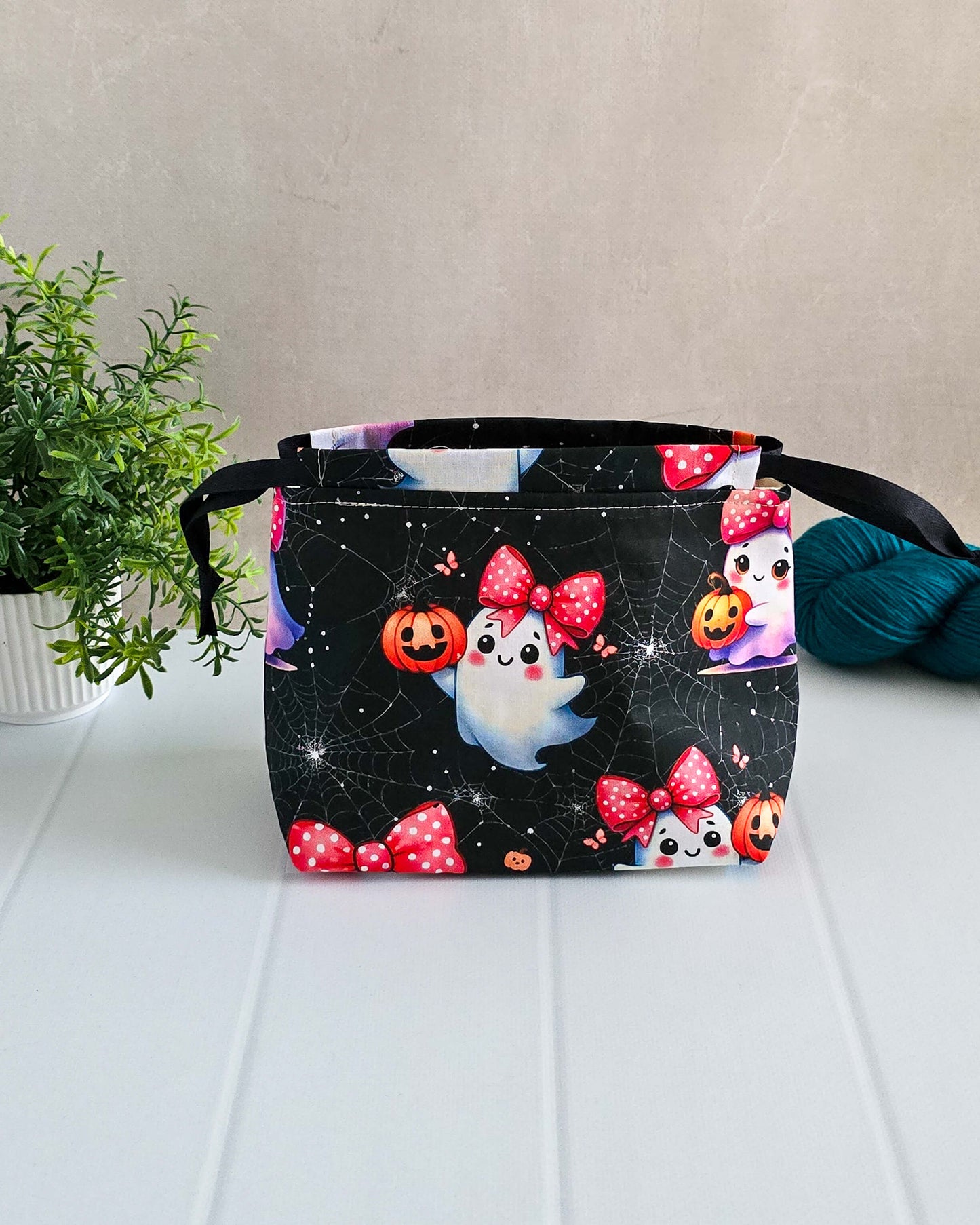 Halloween Projekttaschen – Süße Geister