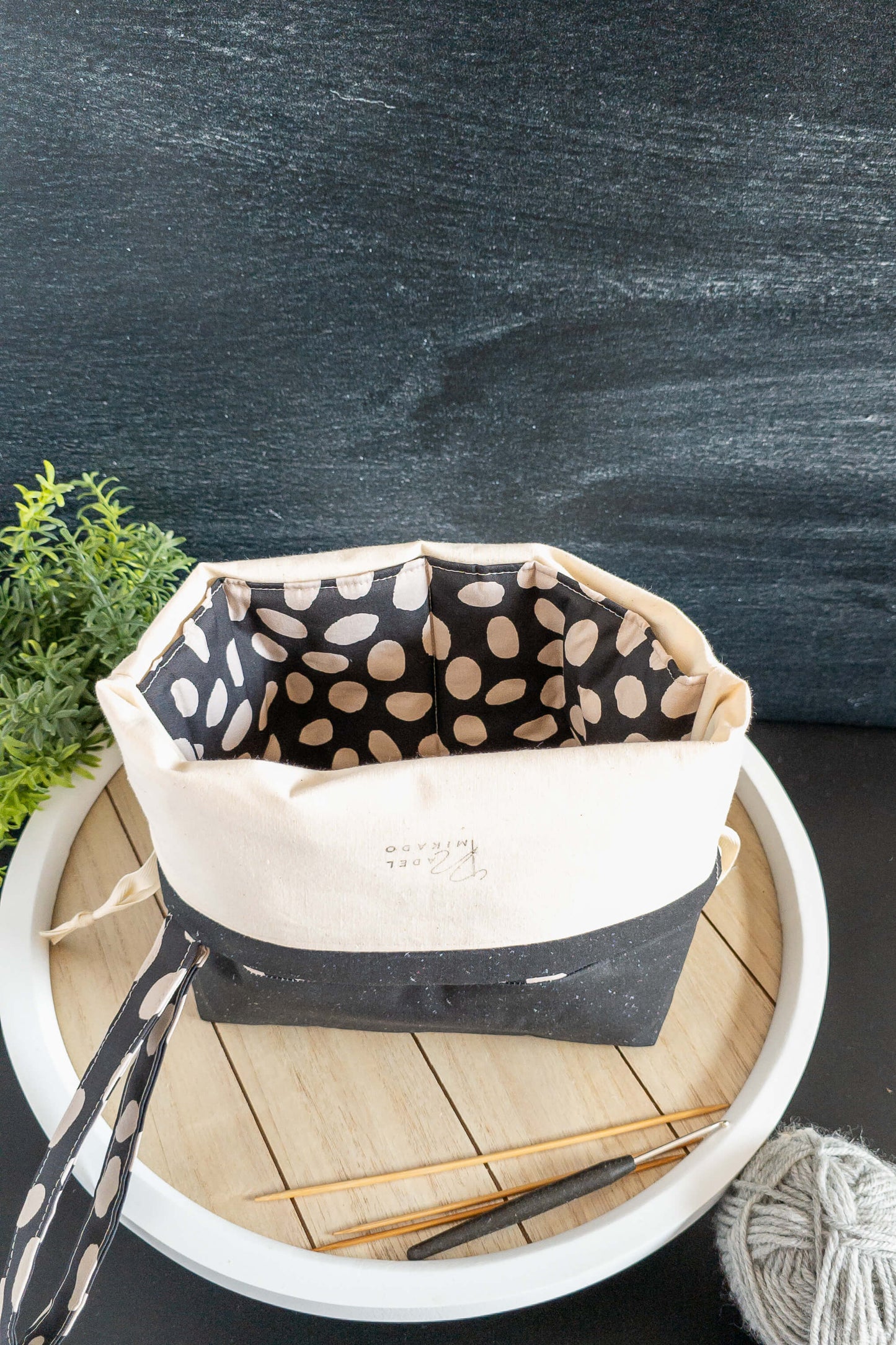 Innenansicht der Projekttasche mit Volumenvlies-Futter für mehr Stabilität