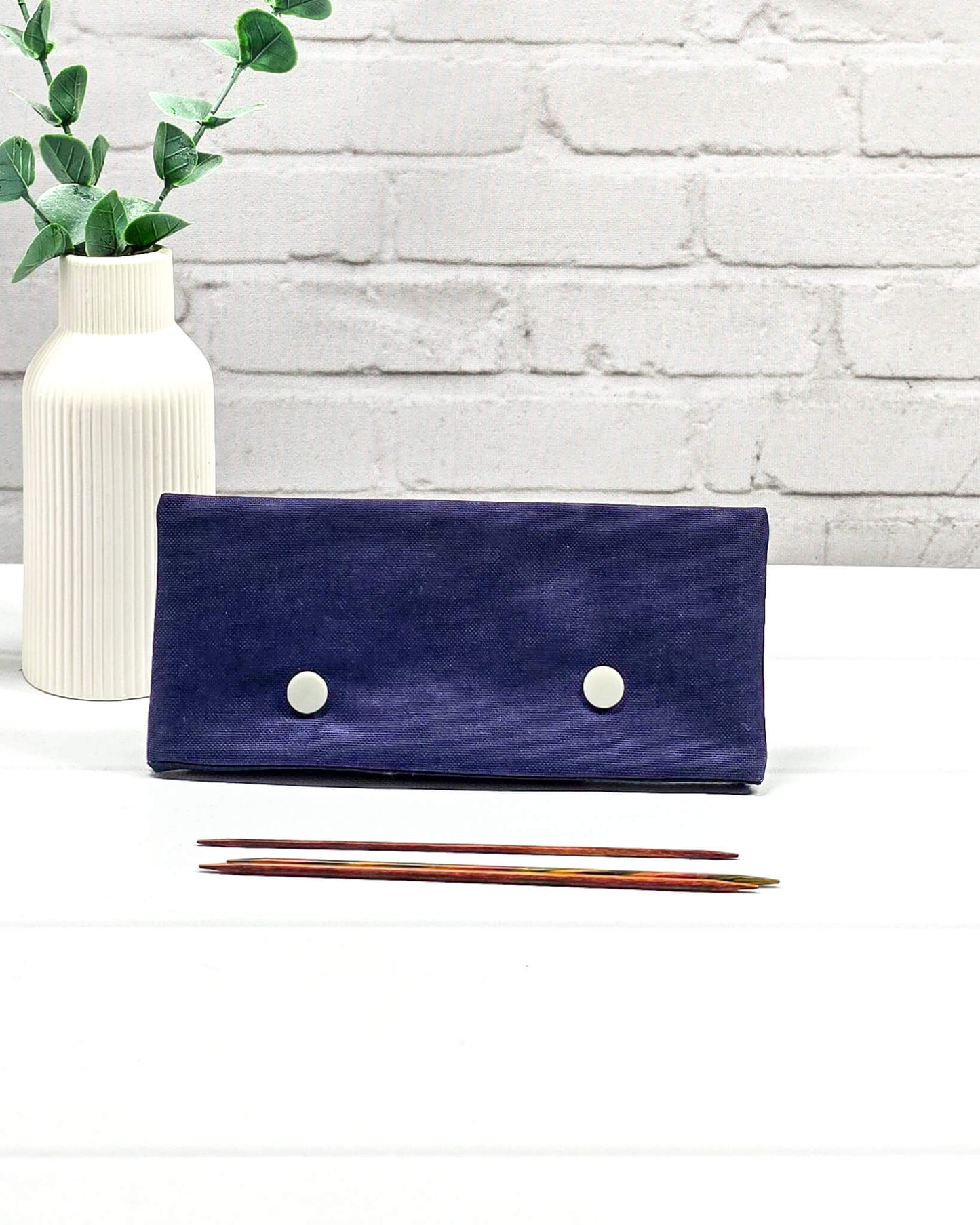 Nadelgarage 15 cm aus navyblauem Canvas handgenäht in Bayern von Nadelmikado