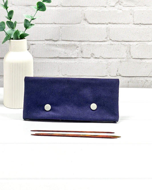 Nadelgarage 15 cm aus navyblauem Canvas handgenäht in Bayern von Nadelmikado