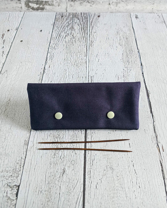 Nadelgarage 15 cm aus navyblauem Canvas handgenäht in Bayern von Nadelmikado