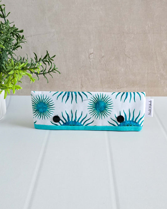 Nadelgarage "Ocean Bloom" – Stricknadeltasche für 15 cm Nadelspiel