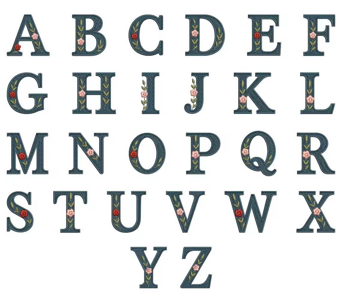 Nadelgarage Monogramm - Beere