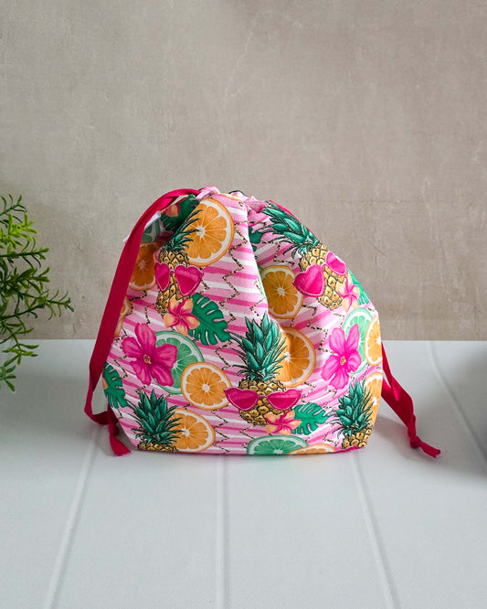 Ananas Vibes - Projektbeutel Größe S