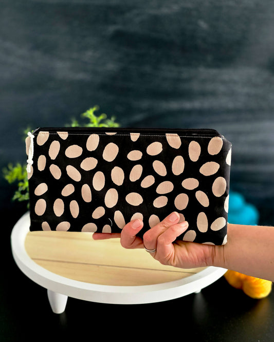 Handgenähte Zubehörtasche für Strickzubehör