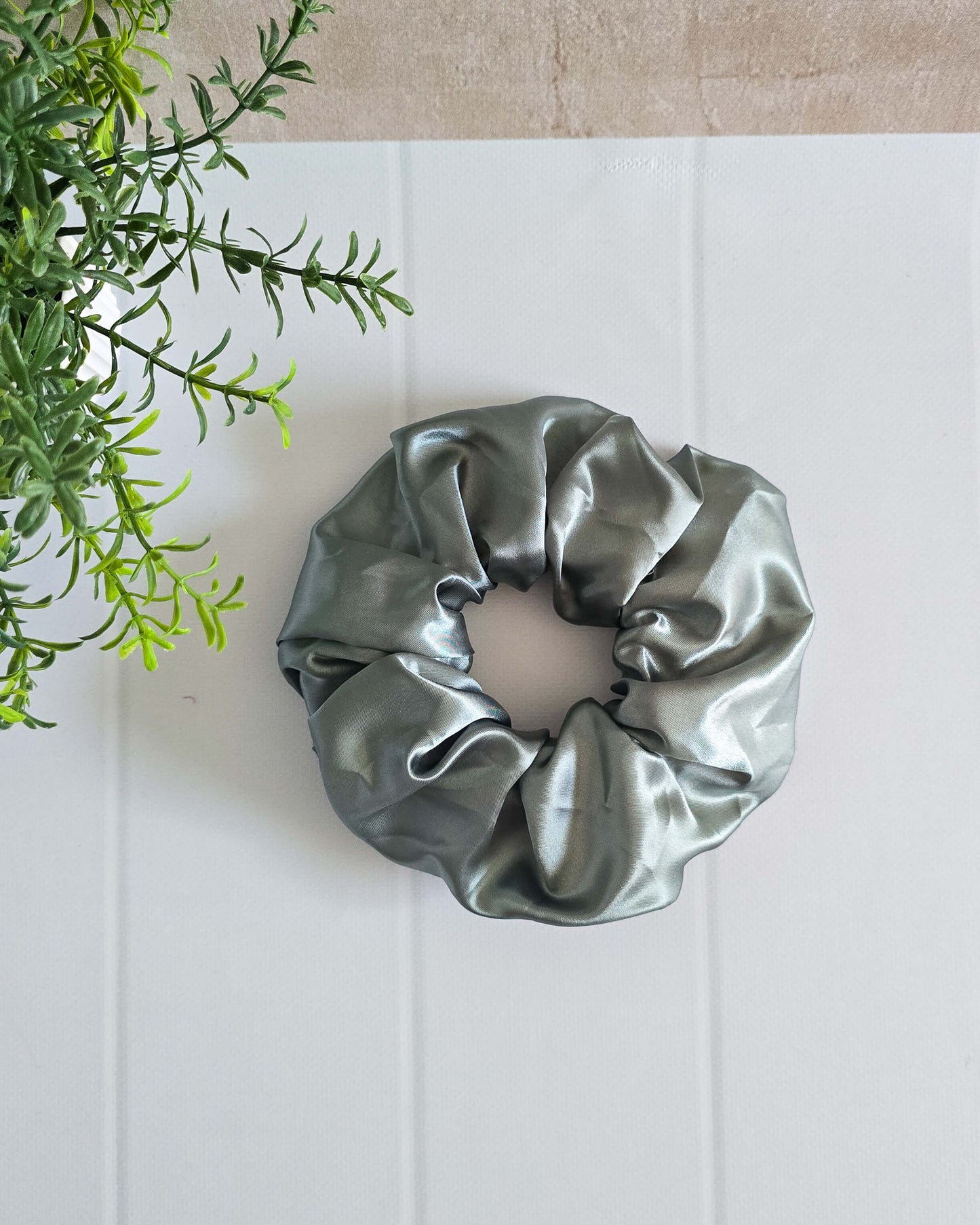 Scrunchie Satin Old Green