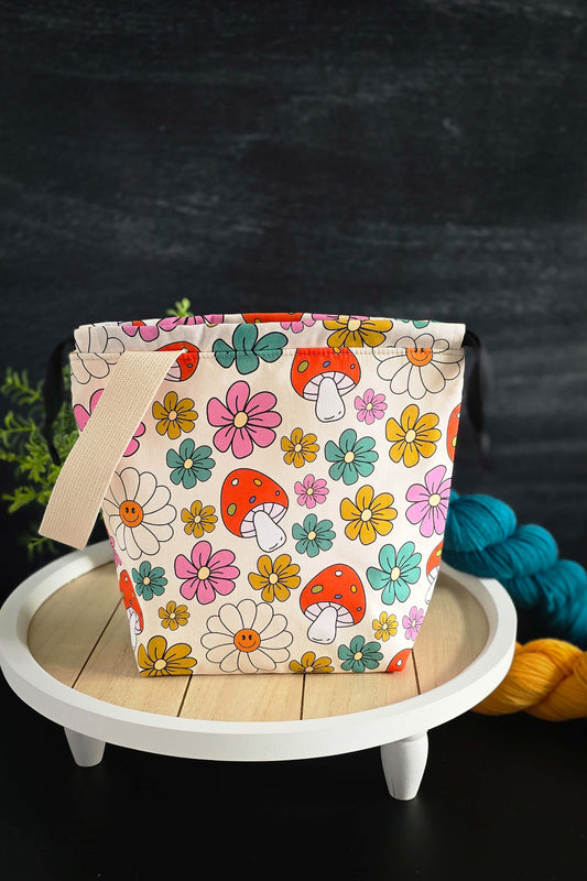 Projekttasche Happy Shroom Frontansicht