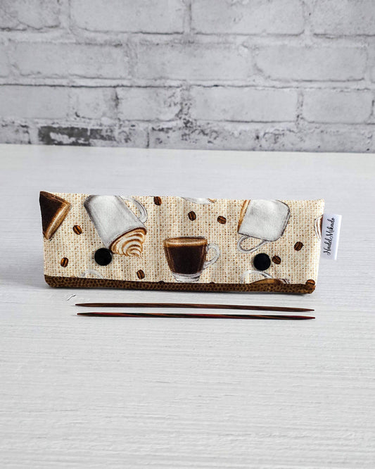 Nadelgarage 15 cm Coffee Break mit Kaffeemotiv - handgenäht in Bayern von Nadelmikado