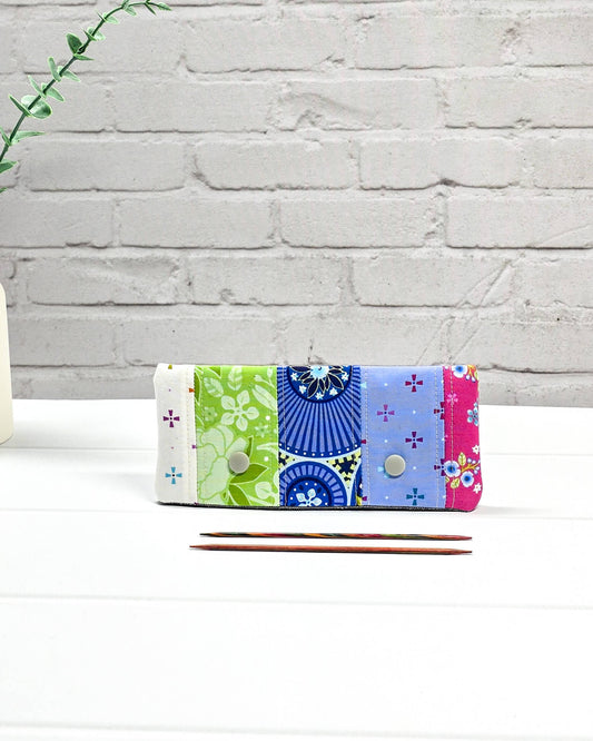 Nadelgarage 15 cm Patchwork bunt Nadelmikado - handgenäht in Bayern