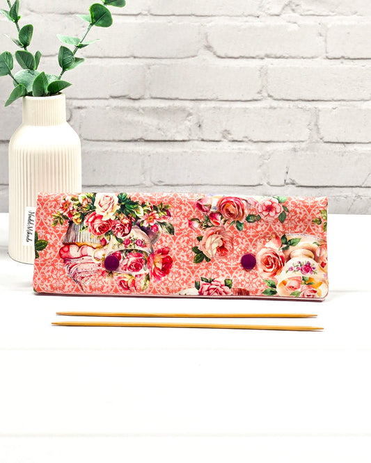 Nadelgarage 20 cm Vintage Tea Roses Coral Nadelmikado - Handmade in bayern