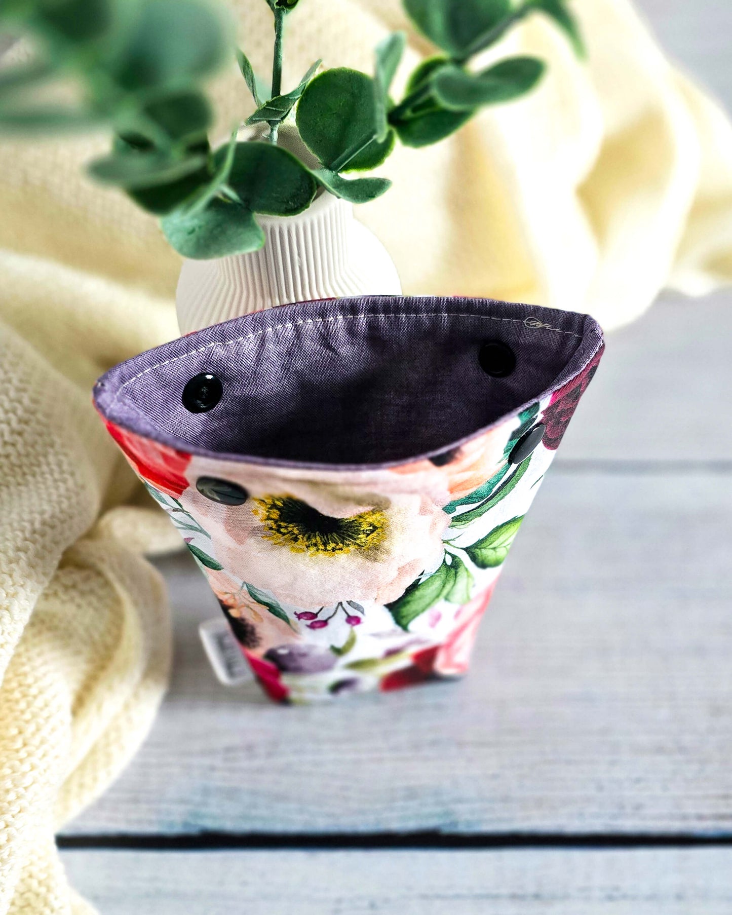 Nadelgarage Trio Blooming Garden – florales Design, handgenäht in Bayern von Nadelmikado