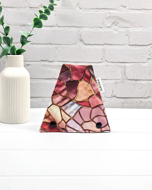 Nadelgarage Trio Rose Mosaic – Rosé-Gold-Design, handgenäht in Bayern von Nadelmikado