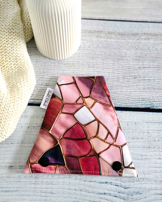 Nadelgarage Trio Rose Mosaic – Rosé-Gold-Design, handgenäht in Bayern von Nadelmikado