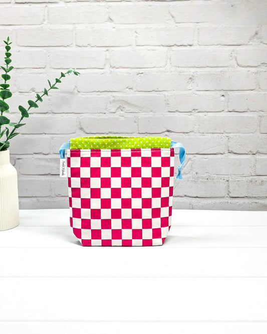 Projekttasche XS Tindra Summer Bloom mit tropischen Blumen - handgenäht in Bayern von Nadelmikado