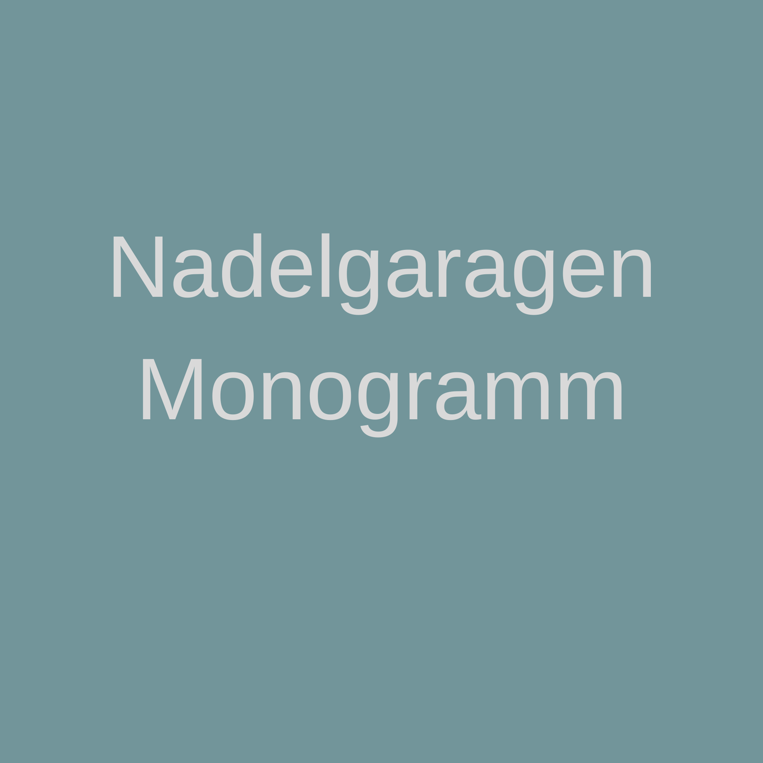 Nadelgaragen mit besticktem Monogramm - handgenäht in Bayern von Nadelmikado