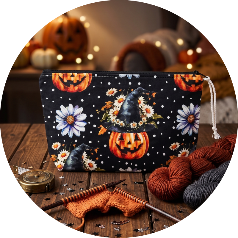 Projekttaschen für Halloween und Herbst - handgenäht in Bayern von Nadelmikado
