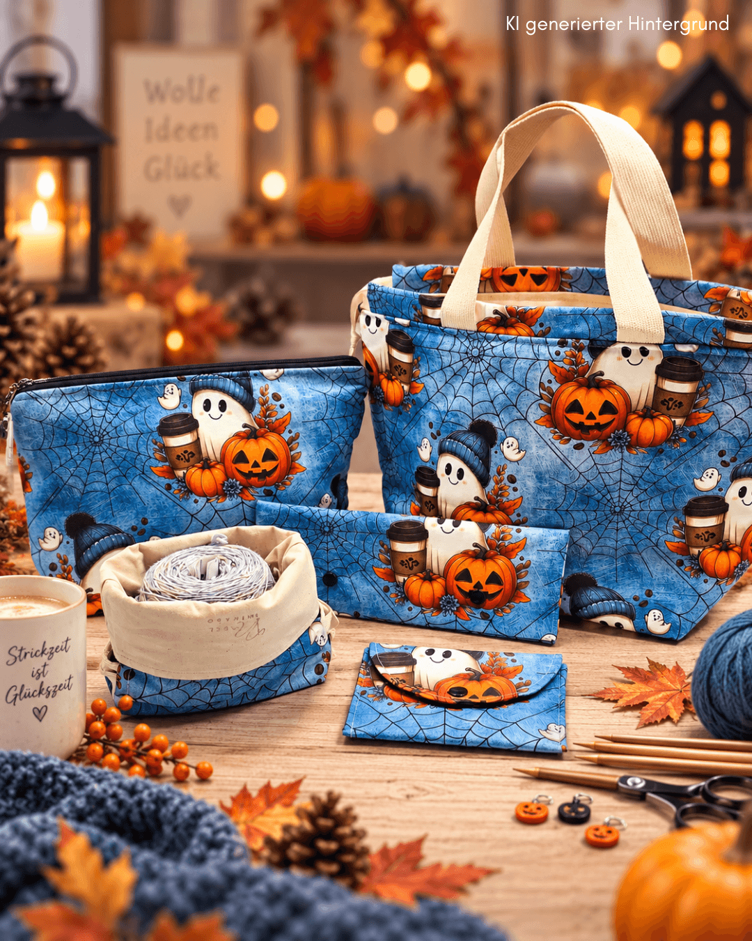 Projekttaschen und Nadelgaragen für Dein Strickzubehör - Boo & Brew Kollektion - handgenäht in Bayern von Nadelmikado