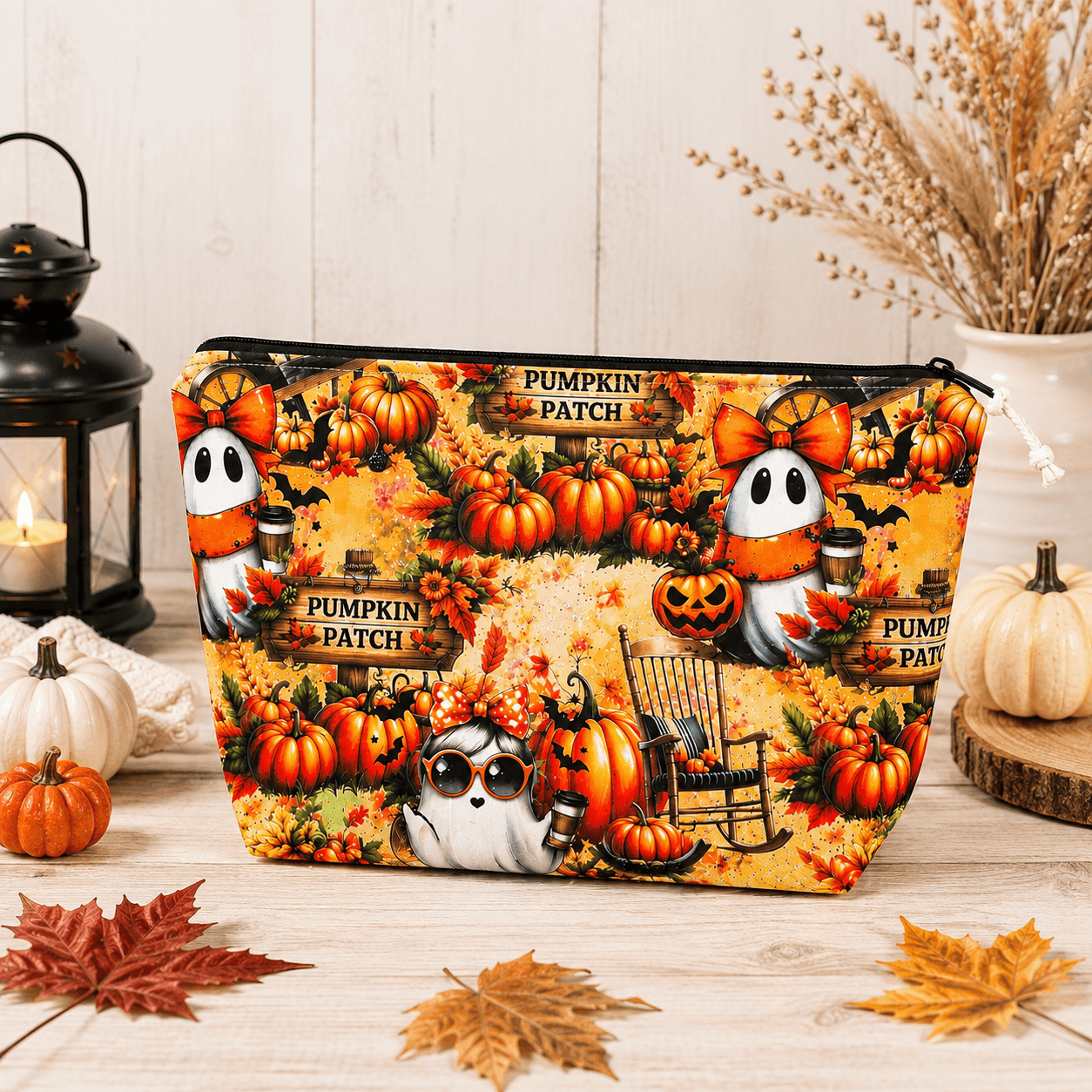 Projekttaschen Halloween - für Deine Auszeit im Herbst - handgenäht in Bayern von Nadelmikado