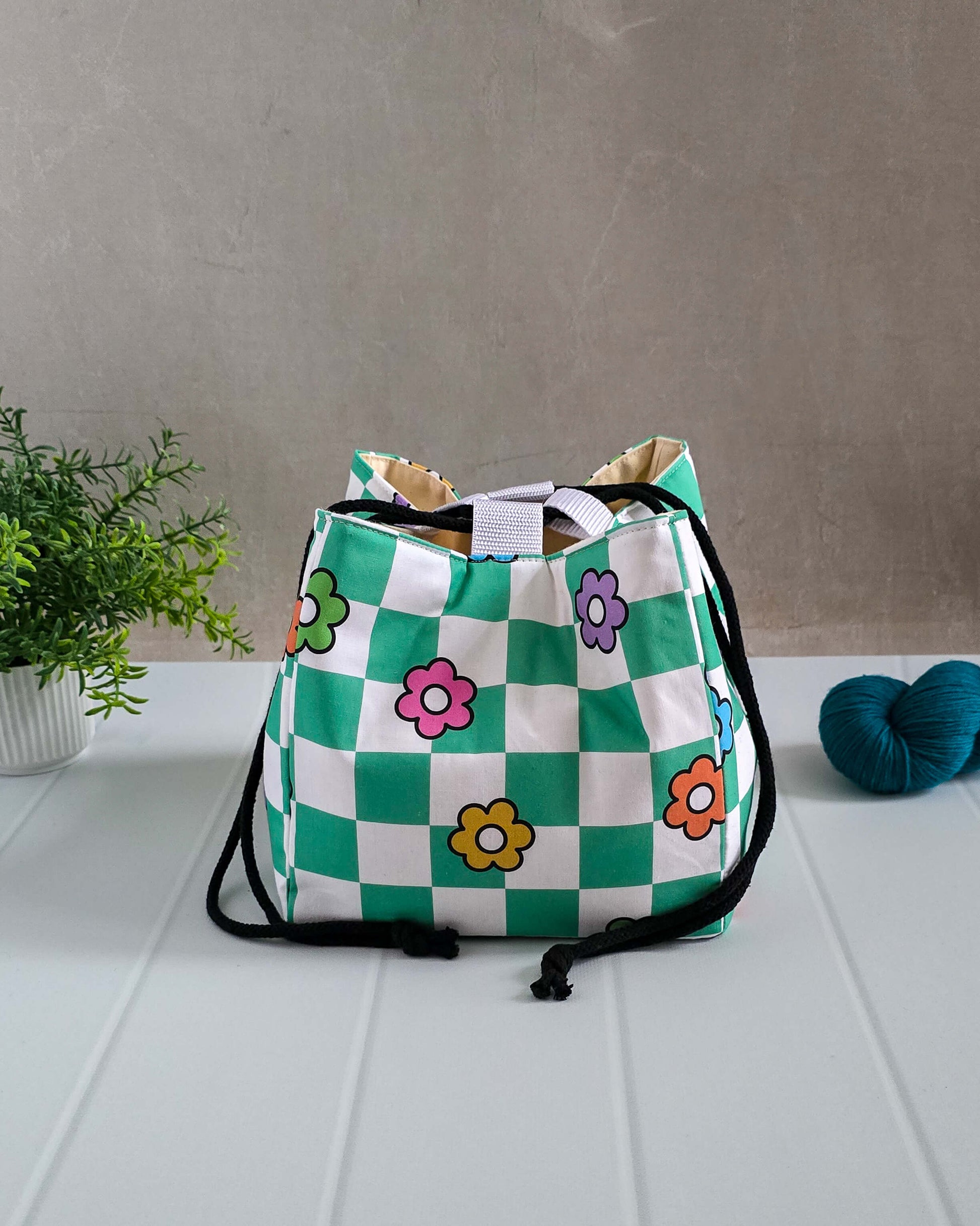 Aska Bag - Daisy Dream - Japanische Reistasche für Strickzeug