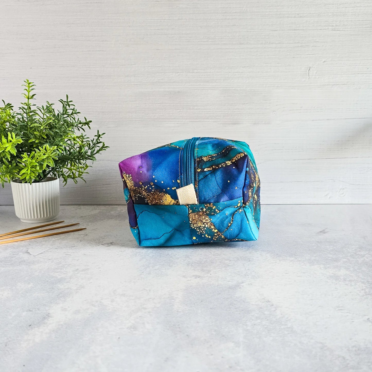 Teal Glitter - Boxy Bag Größe M