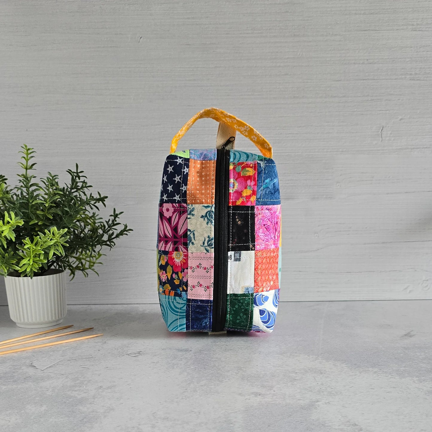 {{ Projekttasche Project bag for knitters Stricktasche Handarbeitstasche Strickprojekttasche knitting project bag}}