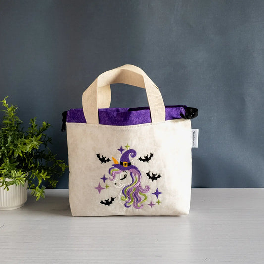 Projekttasche Größe S | Field Bag | Motiv: Halloween Einhorn