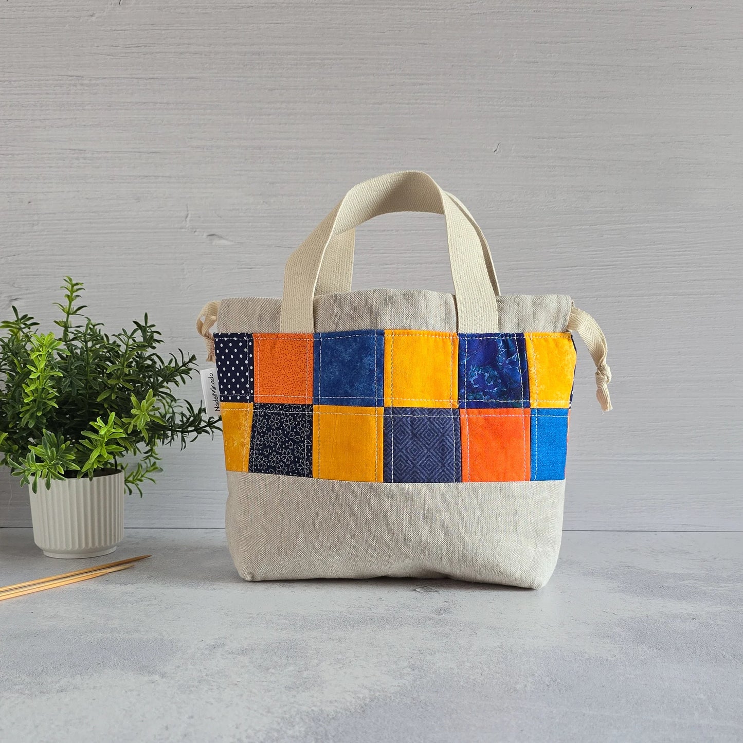 Projekttasche Größe S | Field Bag | Einzelstück - Blau Gelb
