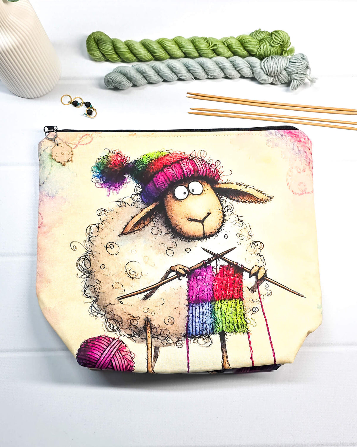 Projekttasche Größe M Isvind – Knitting Sheep