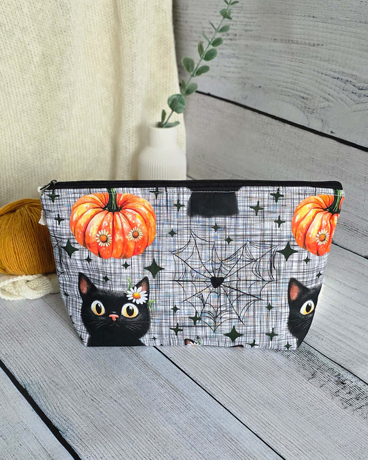 Knit’n Keep Projekttasche „Black Cat Magic“ – Halloween Edition