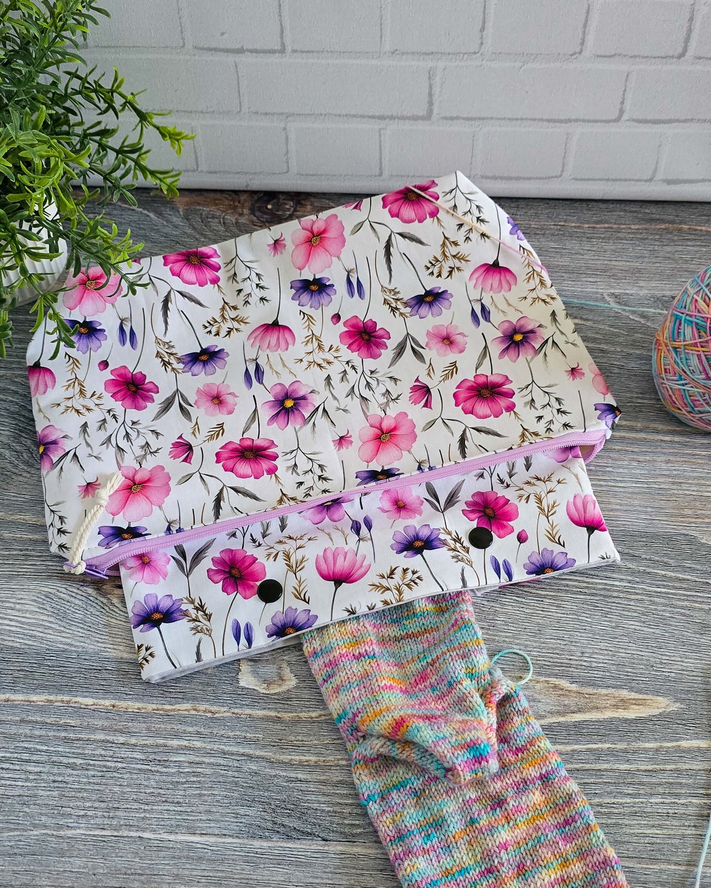 Knit n Keep Projekttasche Blütenpoesie