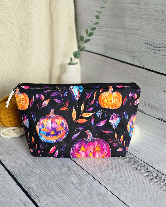 Knit’n Keep Projekttasche „Crystal Pumpkins“ – Halloween Edition