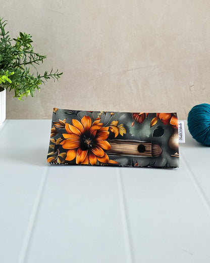 Projekttasche Autumn Bloom – Florales Muster in Herbstfarben