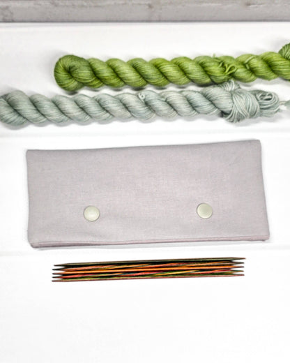 Nadelgarage 15 cm aus mausgrauem Canvas handgenäht in Bayern von Nadelmikado