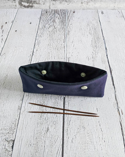 Nadelgarage 15 cm aus navyblauem Canvas handgenäht in Bayern von Nadelmikado