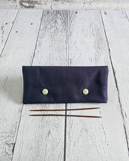 Nadelgarage 15 cm aus navyblauem Canvas handgenäht in Bayern von Nadelmikado