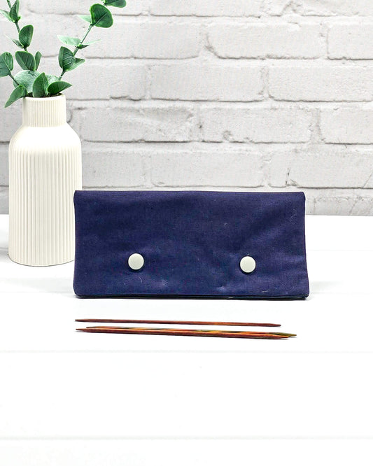 Nadelgarage 15 cm aus navyblauem Canvas handgenäht in Bayern von Nadelmikado