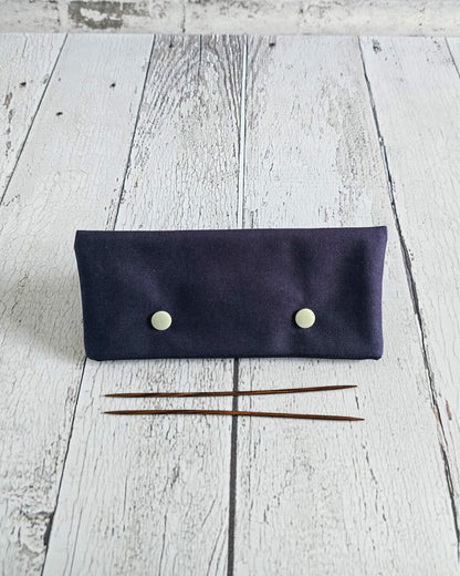 Nadelgarage 15 cm aus navyblauem Canvas handgenäht in Bayern von Nadelmikado